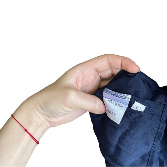 NAUDIC Navy MIDI Short Sleeves Dress Size 10 - Picture 14 of 14